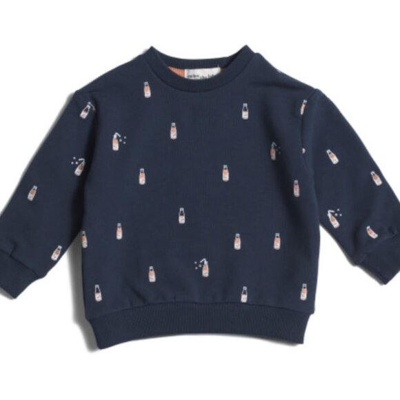 NWT MILES THE LABEL Infant Boys Pop Printed Sweatshirt and Jogger Pant - Picture 2 of 10